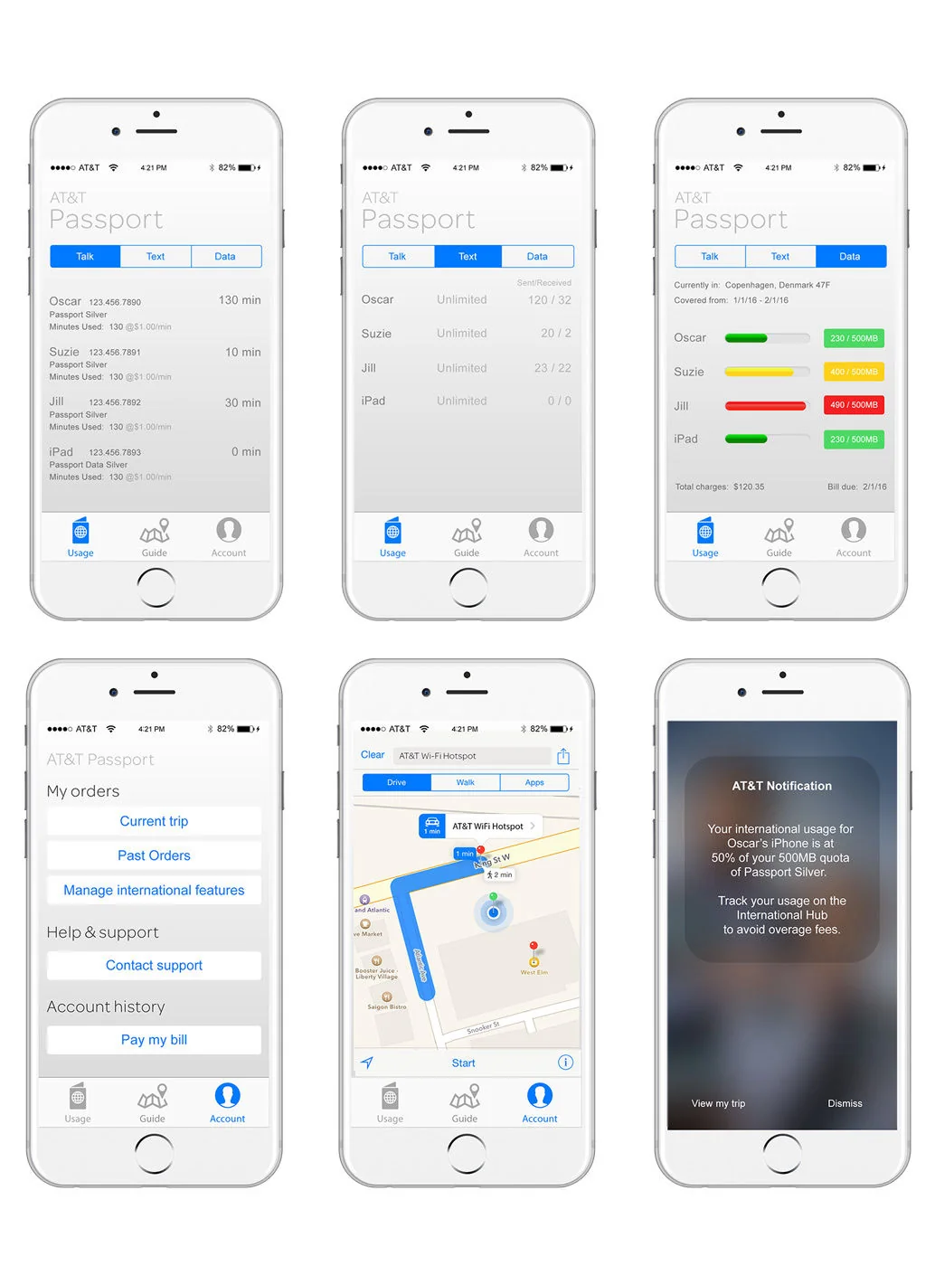 AT&T International Roaming Redesign case study hero image.