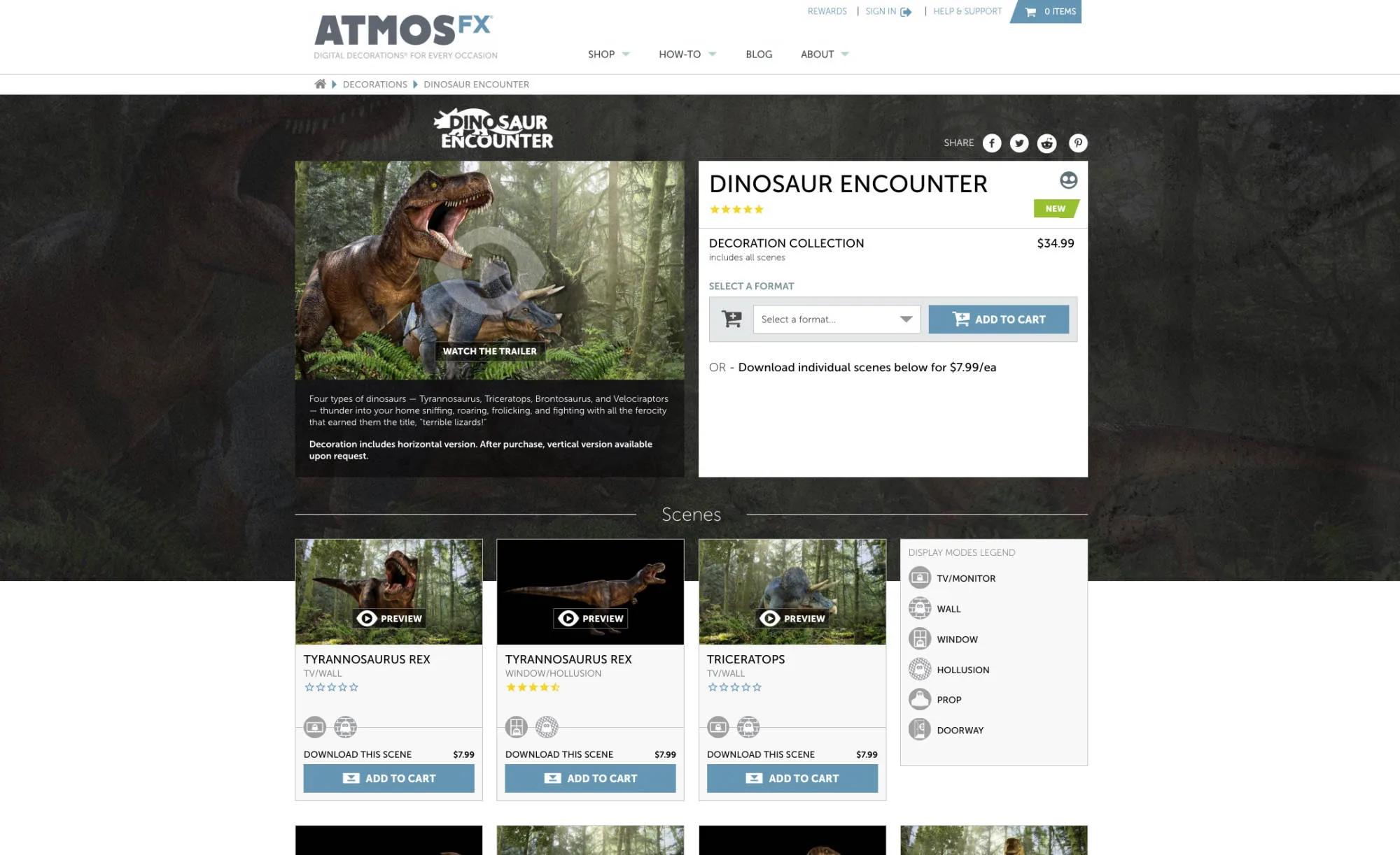 AtmosFX product-detail and format-selection experience. 36